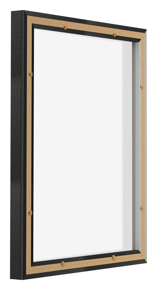 Lyon MDF Baklijst 4 5 Zwart Mat Achterzijde Schuin | Yourdecoration.nl