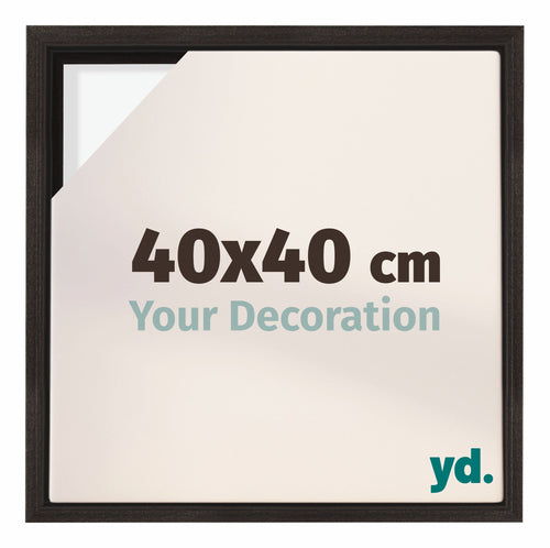 Lyon MDF Baklijst 40x40cm Donker Eiken Voorzijde Maat | Yourdecoration.nl