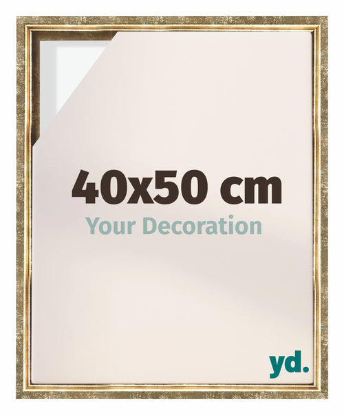 Lyon MDF Baklijst 40x50cm Goud Antiek Voorzijde Maat | Yourdecoration.nl