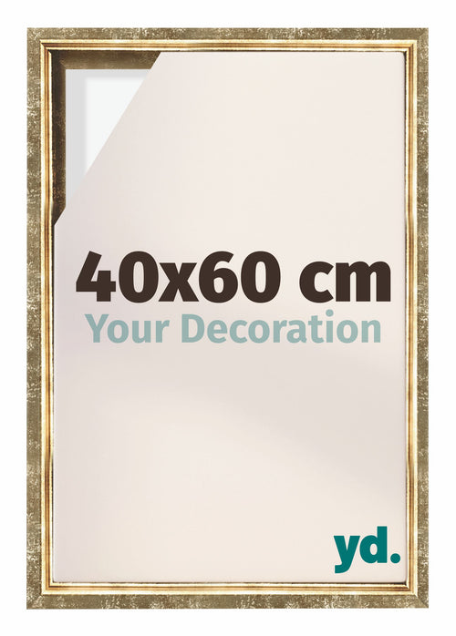 Lyon MDF Baklijst 40x60cm Goud Antiek Voorzijde Maat | Yourdecoration.nl