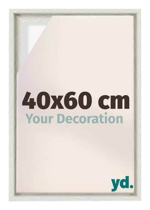 Lyon MDF Baklijst 40x60cm White Wash Voorzijde Maat | Yourdecoration.nl