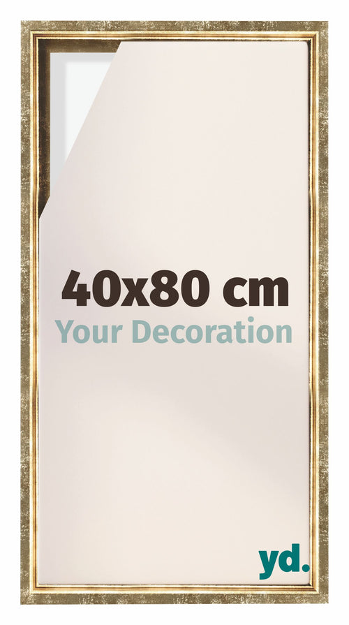 Lyon MDF Baklijst 40x80cm Goud Antiek Voorzijde Maat | Yourdecoration.nl