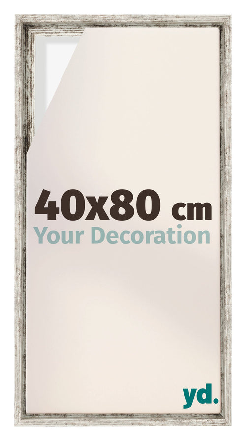 Lyon MDF Baklijst 40x80cm Wit Vintage Voorzijde Maat | Yourdecoration.nl