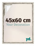 Lyon MDF Baklijst 45x60cm Wit Vintage Voorzijde Maat | Yourdecoration.nl