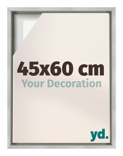 Lyon MDF Baklijst 45x60cm Zilver Mat Voorzijde Maat | Yourdecoration.nl