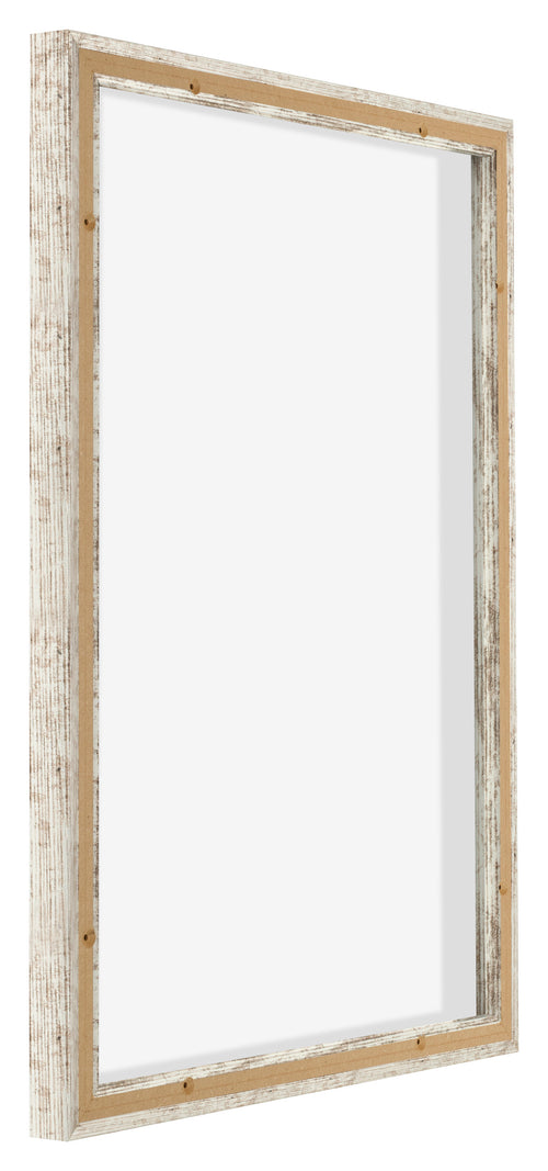 Lyon MDF Baklijst 5 7 Wit Vintage Achterzijde Schuin | Yourdecoration.nl
