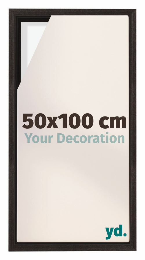 Lyon MDF Baklijst 50x100cm Donker Eiken Voorzijde Maat | Yourdecoration.nl