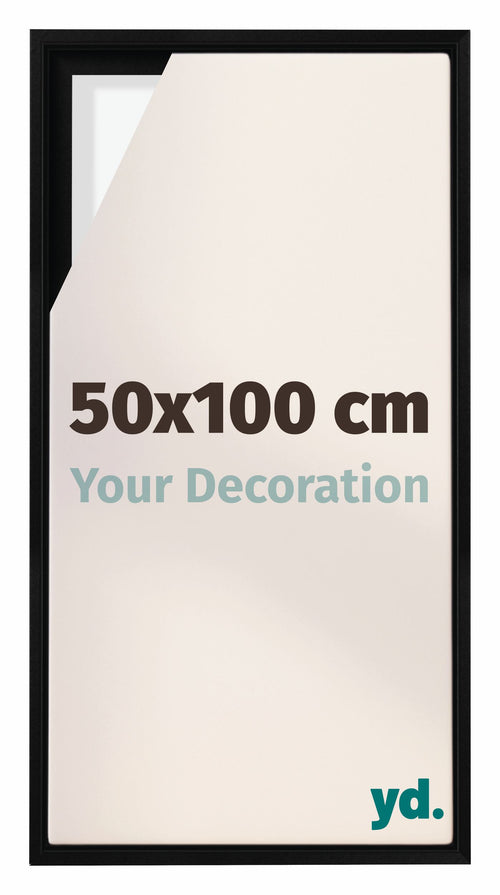 Lyon MDF Baklijst 50x100cm Zwart Mat Voorzijde Maat | Yourdecoration.nl