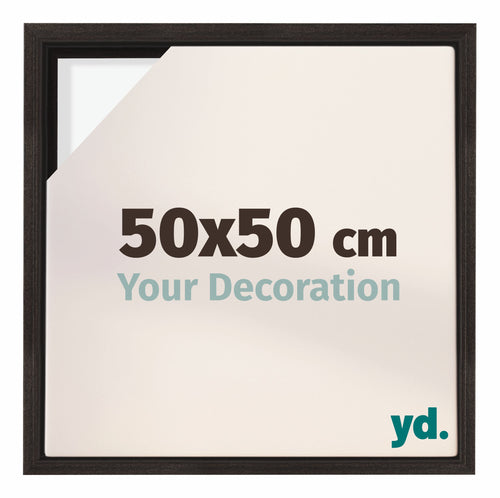 Lyon MDF Baklijst 50x50cm Donker Eiken Voorzijde Maat | Yourdecoration.nl