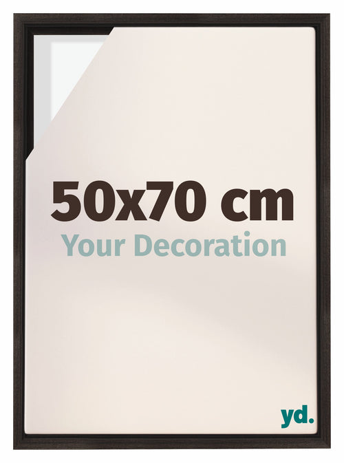 Lyon MDF Baklijst 50x70cm Donker Eiken Voorzijde Maat | Yourdecoration.nl