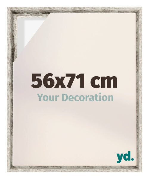 Lyon MDF Baklijst 56x71cm Wit Vintage Voorzijde Maat | Yourdecoration.nl