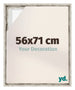 Lyon MDF Baklijst 56x71cm Wit Vintage Voorzijde Maat | Yourdecoration.nl