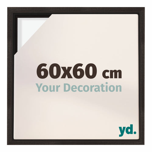 Lyon MDF Baklijst 60x60cm Donker Eiken Voorzijde Maat | Yourdecoration.nl