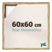 Lyon MDF Baklijst 60x60cm Goud Antiek Voorzijde Maat | Yourdecoration.nl