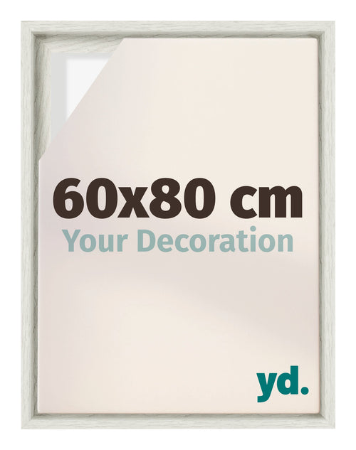 Lyon MDF Baklijst 60x80cm White Wash Voorzijde Maat | Yourdecoration.nl
