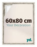 Lyon MDF Baklijst 60x80cm Wit Vintage Voorzijde Maat | Yourdecoration.nl