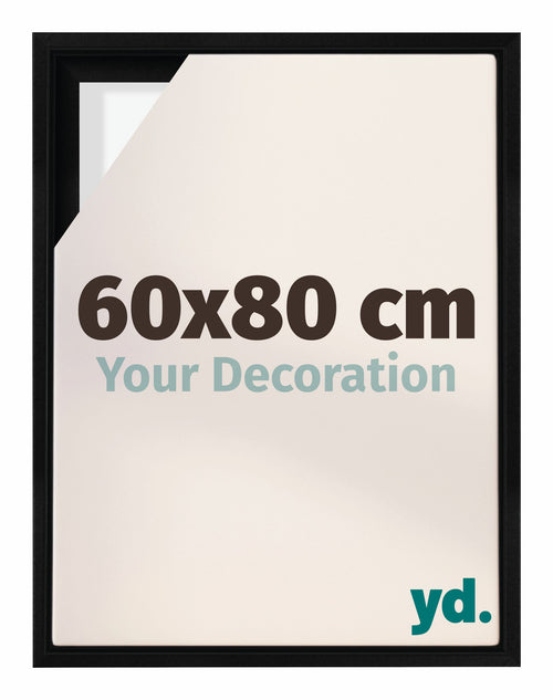 Lyon MDF Baklijst 60x80cm Zwart Mat Voorzijde Maat | Yourdecoration.nl