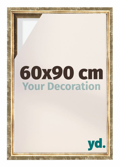 Lyon MDF Baklijst 60x90cm Goud Antiek Voorzijde Maat | Yourdecoration.nl