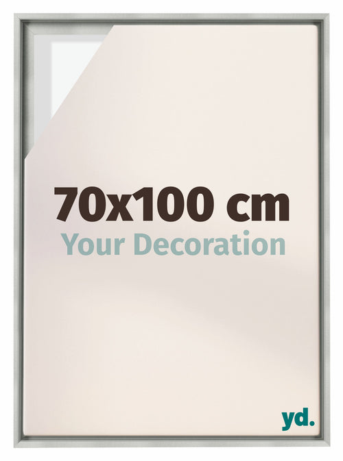 Lyon MDF Baklijst 70x100cm Zilver Mat Voorzijde Maat | Yourdecoration.nl