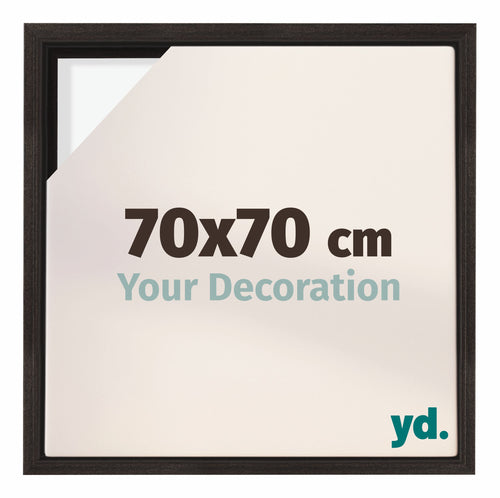 Lyon MDF Baklijst 70x70cm Donker Eiken Voorzijde Maat | Yourdecoration.nl