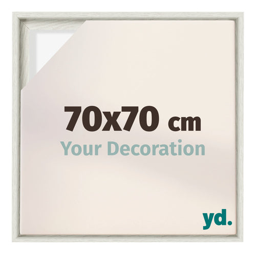 Lyon MDF Baklijst 70x70cm White Wash Voorzijde Maat | Yourdecoration.nl