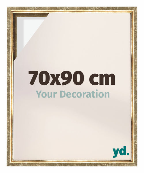 Lyon MDF Baklijst 70x90cm Goud Antiek Voorzijde Maat | Yourdecoration.nl