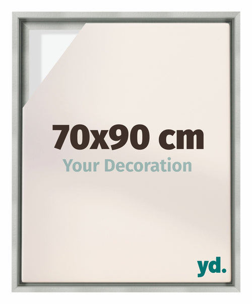 Lyon MDF Baklijst 70x90cm Zilver Mat Voorzijde Maat | Yourdecoration.nl
