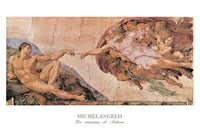 Michelangelo  La creazione di Adamo Kunstdruk 120x80cm | Yourdecoration.nl