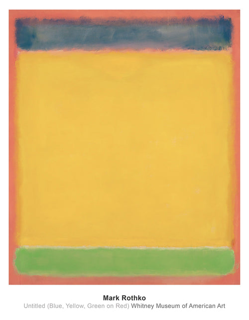 Mark Rothko Untitled Blue, Yellow, Green, Red Kunstdruk 71x91cm | Yourdecoration.nl