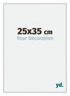 Miami Aluminium Fotolijst 25x35cm Zilver Mat Voorzijde Maat | Yourdecoration.nl