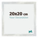 Mura MDF Fotolijst 20x20cm Zilver Glanzend Vintage Voorzijde Maat | Yourdecoration.nl
