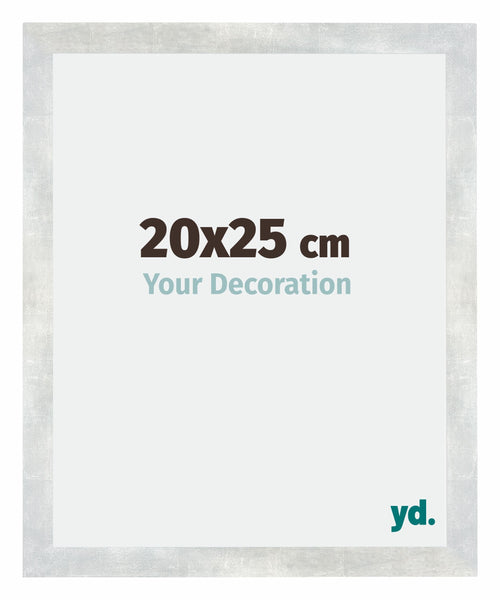 Mura MDF Fotolijst 20x25cm Zilver Glanzend Vintage Voorzijde Maat | Yourdecoration.nl