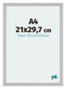 Mura MDF Fotolijst 21x29 7cm A4 Zilver Mat Voorzijde Maat | Yourdecoration.nl