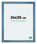 Mura MDF Fotolijst 24x30cm Helder Blauw Geveegd Voorzijde Maat | Yourdecoration.nl