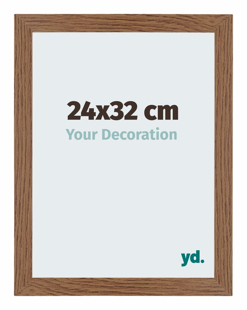 Mura MDF Fotolijst 24x32cm Eiken Rustiek Voorzijde Maat | Yourdecoration.nl