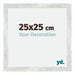 Mura MDF Fotolijst 25x25cm Zilver Glanzend Vintage Voorzijde Maat | Yourdecoration.nl