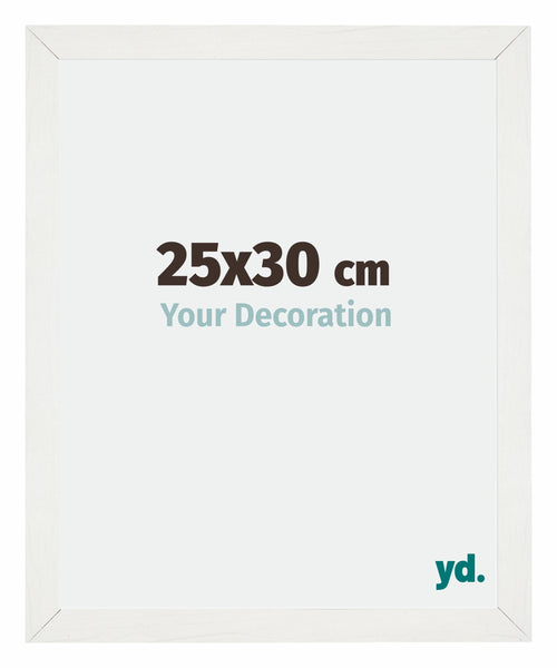 Mura MDF Fotolijst 25x30cm Wit Geveegd Voorzijde Maat | Yourdecoration.nl
