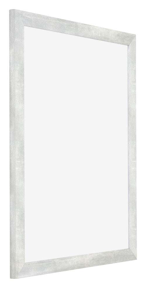 Mura MDF Fotolijst 25x30cm Zilver Glanzend Vintage Voorzijde Schuin | Yourdecoration.nl