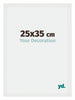 Mura MDF Fotolijst 25x35cm Wit Hoogglans Voorzijde Maat | Yourdecoration.nl