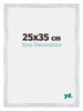 Mura MDF Fotolijst 25x35cm Zilver Glanzend Vintage Voorzijde Maat | Yourdecoration.nl