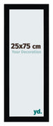 Mura MDF Fotolijst 25x75cm Zwart Hoogglans Voorzijde Maat | Yourdecoration.nl