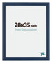 Mura MDF Fotolijst 28x35cm Donkerblauw Geveegd Voorzijde Maat | Yourdecoration.nl