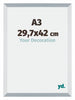 Mura MDF Fotolijst 29 7x42cm A3 Aluminium Geborsteld Maat | Yourdecoration.nl