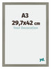 Mura MDF Fotolijst 29 7x42cm A3 Grijs Maat | Yourdecoration.nl
