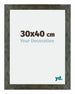 Mura MDF Fotolijst 30x40cm Blauw Goud Gemeleerd Voorzijde Maat | Yourdecoration.nl