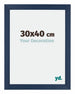 Mura MDF Fotolijst 30x40cm Donkerblauw Geveegd Voorzijde Maat | Yourdecoration.nl