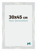 Mura MDF Fotolijst 30x45cm Zilver Glanzend Vintage Voorzijde Maat | Yourdecoration.nl