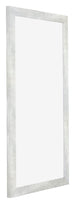 Mura MDF Fotolijst 30x60cm Zilver Glanzend Vintage Voorzijde Schuin | Yourdecoration.nl