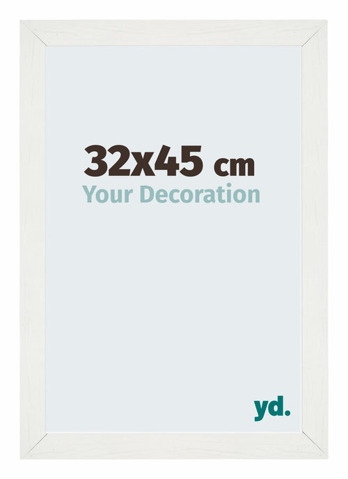 Mura MDF Fotolijst 32x45cm Wit Geveegd Voorzijde Maat | Yourdecoration.nl
