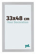 Mura MDF Fotolijst 33x48cm Mat Zilver Voorzijde Maat | Yourdecoration.nl